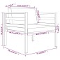vidaXL Sofás centrales 2 unidades con cojines aluminio gris antracita vidaXL Sofás centrales 2 unidades con cojines aluminio gris antracita