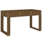 vidaXL Banco de jardín madera maciza de pino marrón miel 80x38x45 cm vidaXL Banco de jardín madera maciza de pino marrón miel 80x38x45 cm