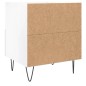 vidaXL Mesita de noche madera de ingeniería blanco brillo 40x35x47,5cm vidaXL Mesita de noche madera de ingeniería blanco brillo 40x35x47,5cm