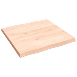 vidaXL Tablero de mesa madera maciza borde natural 60x60x(2-4) cm