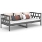 vidaXL Sofá cama madera maciza de pino gris 80x200 cm vidaXL Sofá cama madera maciza de pino gris 80x200 cm