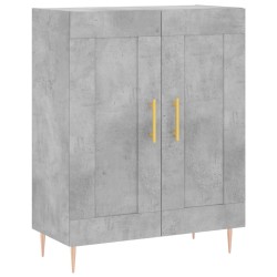 vidaXL Aparador de madera de ingeniería gris hormigón 69,5x34x90 cm