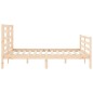 vidaXL Estructura de cama con cabecero madera maciza 120x200 cm vidaXL Estructura de cama con cabecero madera maciza 120x200 cm