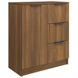 vidaXL Aparador de madera contrachapada marrón roble 60x30x70 cm