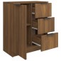 vidaXL Aparador de madera contrachapada marrón roble 60x30x70 cm vidaXL Aparador de madera contrachapada marrón roble 60x30x70 cm