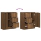 vidaXL Aparador de madera contrachapada marrón roble 60x30x70 cm vidaXL Aparador de madera contrachapada marrón roble 60x30x70 cm
