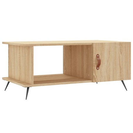 vidaXL Mesa de centro madera contrachapada roble Sonoma 90x50x40 cm