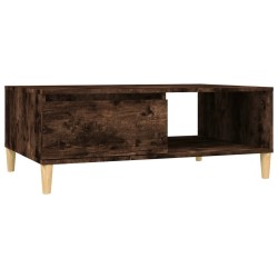 vidaXL Mesa de centro madera de ingeniería roble ahumado 90x60x35 cm