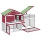 vidaXL Conejera de madera maciza de pino roja 185,5x60,5x109,5 cm vidaXL Conejera de madera maciza de pino roja 185,5x60,5x109,5 cm
