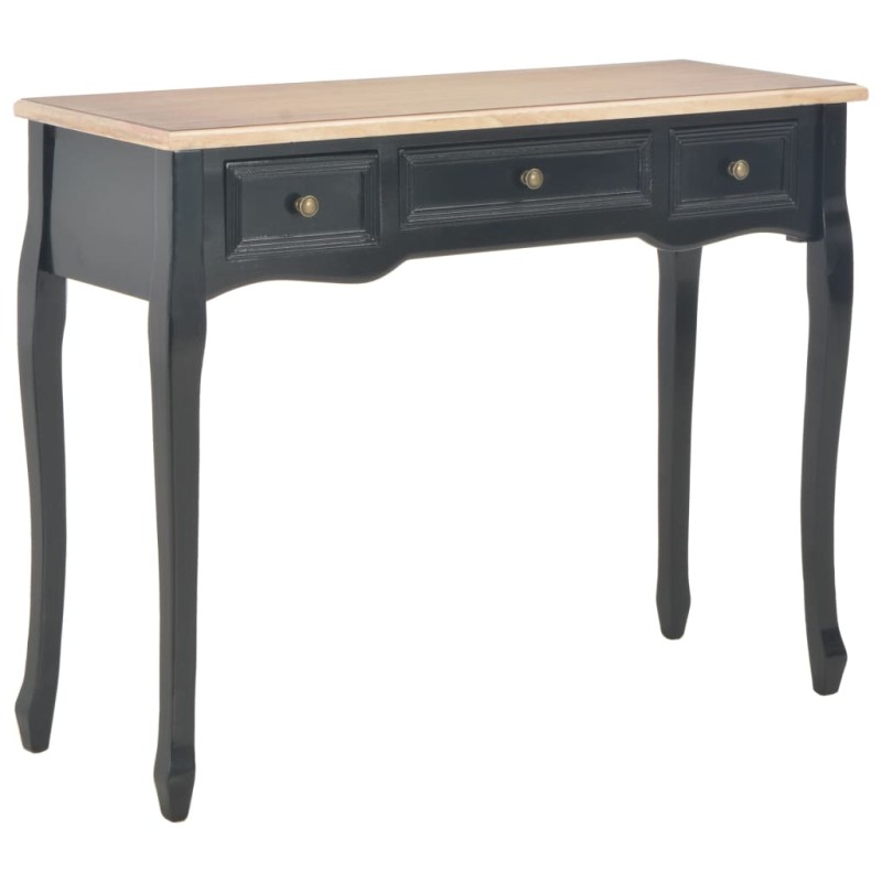 280046 vidaXL Dressing Console Table with 3 Drawers Black 280046 vidaXL Dressing Console Table with 3 Drawers Black