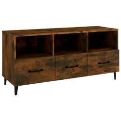 vidaXL Mueble para TV madera contrachapada roble ahumado 102x35x50 cm