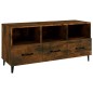 vidaXL Mueble para TV madera contrachapada roble ahumado 102x35x50 cm vidaXL Mueble para TV madera contrachapada roble ahumado 102x35x50 cm
