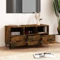 vidaXL Mueble para TV madera contrachapada roble ahumado 102x35x50 cm vidaXL Mueble para TV madera contrachapada roble ahumado 102x35x50 cm