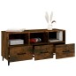 vidaXL Mueble para TV madera contrachapada roble ahumado 102x35x50 cm vidaXL Mueble para TV madera contrachapada roble ahumado 102x35x50 cm