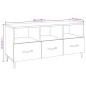 vidaXL Mueble para TV madera contrachapada roble ahumado 102x35x50 cm vidaXL Mueble para TV madera contrachapada roble ahumado 102x35x50 cm