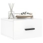 vidaXL Mesita de noche de pared blanco brillo 35x35x20 cm