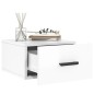 vidaXL Mesita de noche de pared blanco brillo 35x35x20 cm