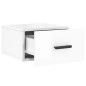 vidaXL Mesita de noche de pared blanco brillo 35x35x20 cm