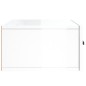 vidaXL Mesita de noche de pared blanco brillo 35x35x20 cm