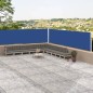 vidaXL Toldo lateral retráctil azul 117x1000 cm vidaXL Toldo lateral retráctil azul 117x1000 cm