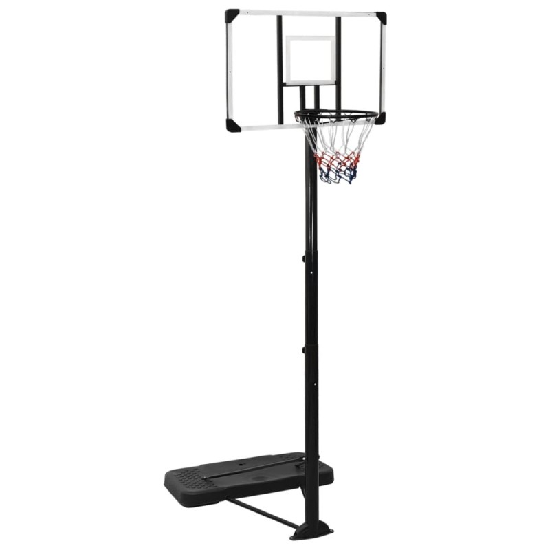 vidaXL Canasta de baloncesto policarbonato transparente 256-361 cm vidaXL Canasta de baloncesto policarbonato transparente 256-361 cm