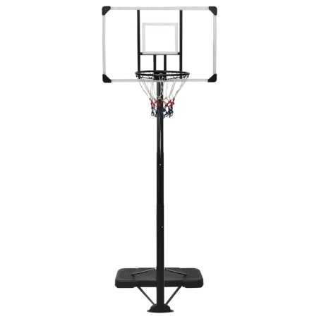 vidaXL Canasta de baloncesto policarbonato transparente 256-361 cm