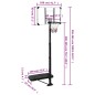 vidaXL Canasta de baloncesto policarbonato transparente 256-361 cm vidaXL Canasta de baloncesto policarbonato transparente 256-361 cm
