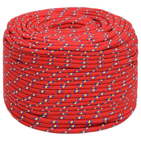 vidaXL Cuerda de barco polipropileno rojo 10 mm 500 m