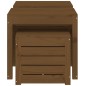 vidaXL Set cajas de jardín 3 pzas madera maciza pino gris marrón miel vidaXL Set cajas de jardín 3 pzas madera maciza pino gris marrón miel
