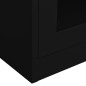 vidaXL Armario oficina de acero y vidrio templado negro 90x40x180 cm vidaXL Armario oficina de acero y vidrio templado negro 90x40x180 cm