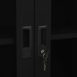 vidaXL Armario oficina de acero y vidrio templado negro 90x40x180 cm vidaXL Armario oficina de acero y vidrio templado negro 90x40x180 cm