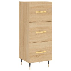 vidaXL Aparador madera contrachapada color roble Sonoma 34,5x34x90 cm