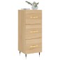vidaXL Aparador madera contrachapada color roble Sonoma 34,5x34x90 cm vidaXL Aparador madera contrachapada color roble Sonoma 34,5x34x90 cm