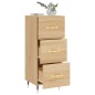 vidaXL Aparador madera contrachapada color roble Sonoma 34,5x34x90 cm vidaXL Aparador madera contrachapada color roble Sonoma 34,5x34x90 cm