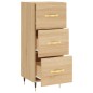 vidaXL Aparador madera contrachapada color roble Sonoma 34,5x34x90 cm vidaXL Aparador madera contrachapada color roble Sonoma 34,5x34x90 cm