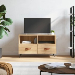 vidaXL Mueble para TV madera contrachapada roble ahumado 80x36x50 cm