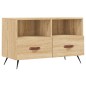 vidaXL Mueble para TV madera contrachapada roble ahumado 80x36x50 cm vidaXL Mueble para TV madera contrachapada roble ahumado 80x36x50 cm