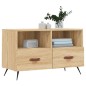vidaXL Mueble para TV madera contrachapada roble ahumado 80x36x50 cm vidaXL Mueble para TV madera contrachapada roble ahumado 80x36x50 cm