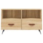 vidaXL Mueble para TV madera contrachapada roble ahumado 80x36x50 cm vidaXL Mueble para TV madera contrachapada roble ahumado 80x36x50 cm