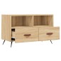 vidaXL Mueble para TV madera contrachapada roble ahumado 80x36x50 cm vidaXL Mueble para TV madera contrachapada roble ahumado 80x36x50 cm