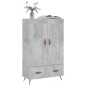 vidaXL Aparador alto madera de ingeniería gris hormigón 69,5x31x115 cm vidaXL Aparador alto madera de ingeniería gris hormigón 69,5x31x115 cm
