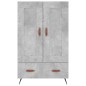 vidaXL Aparador alto madera de ingeniería gris hormigón 69,5x31x115 cm vidaXL Aparador alto madera de ingeniería gris hormigón 69,5x31x115 cm