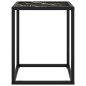 vidaXL Mesa de centro negra con vidrio de mármol negro 40x40x50 cm vidaXL Mesa de centro negra con vidrio de mármol negro 40x40x50 cm