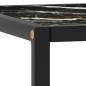 vidaXL Mesa de centro negra con vidrio de mármol negro 40x40x50 cm vidaXL Mesa de centro negra con vidrio de mármol negro 40x40x50 cm