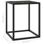 vidaXL Mesa de centro negra con vidrio de mármol negro 40x40x50 cm vidaXL Mesa de centro negra con vidrio de mármol negro 40x40x50 cm
