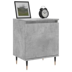 vidaXL Mesita de noche madera de ingeniería gris hormigón 40x30x50 cm