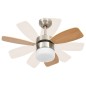vidaXL Ventilador de techo con luz con mando marrón claro 76 cm vidaXL Ventilador de techo con luz con mando marrón claro 76 cm