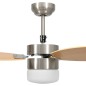 vidaXL Ventilador de techo con luz con mando marrón claro 76 cm vidaXL Ventilador de techo con luz con mando marrón claro 76 cm