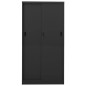 vidaXL Armario de oficina puerta corredera acero antracita 90x40x180cm