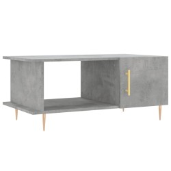 vidaXL Mesa de centro madera contrachapada gris hormigón 90x50x40 cm